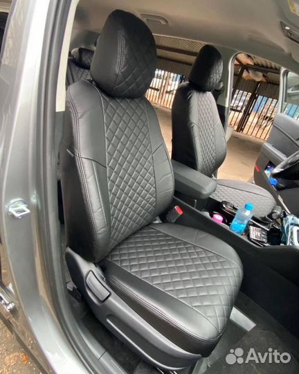 Чехлы экокожа Ромб на Octavia A7 Sport Автопилот