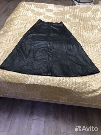 Юбка кожаная