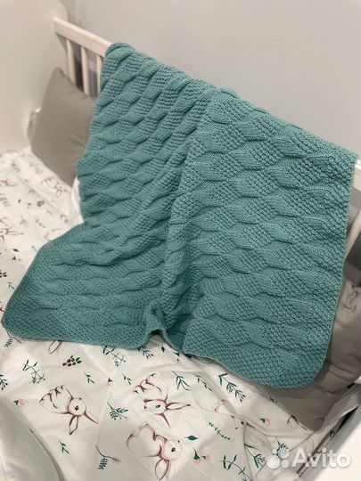 Плед детский вязаный ручная работа