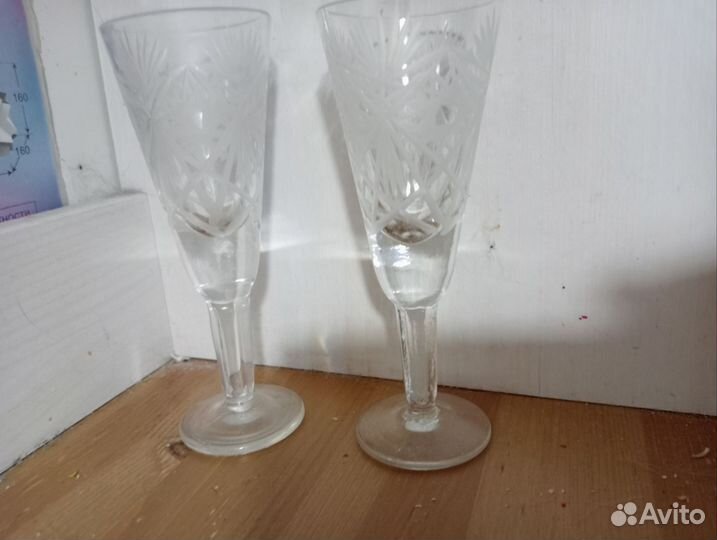 Рюмки хрустальные,гусь