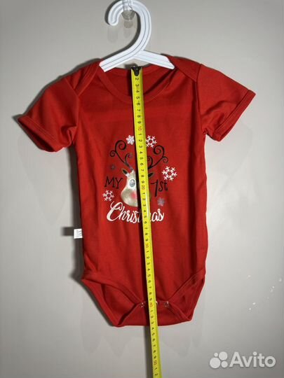 Бодик для новорожденных новогодний