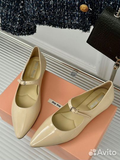 Балетки лодочки miu miu