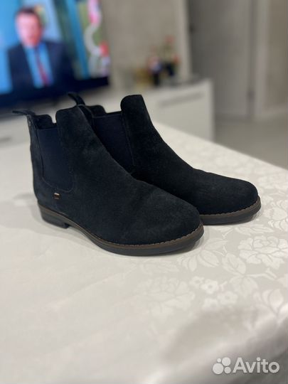 Ботинки челси женские 38 нутральная замша
