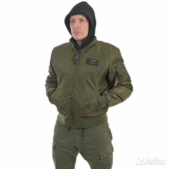 63739 Куртка Nord Denali Pilot Hooded dark green/d