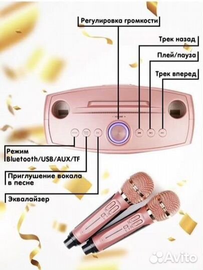Колонка караоке SD RD SD-306 Pink