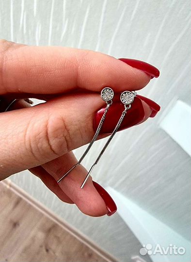 Серьги серебро 925 проба