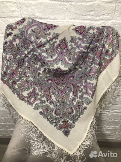 Павловопосадский платок шерсть