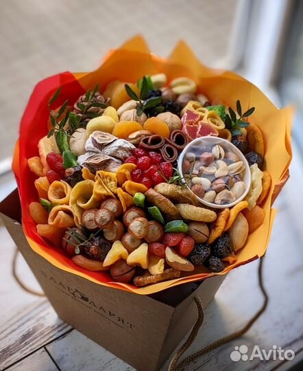 Съедобные букеты / Съедобный букет из сухофруктов