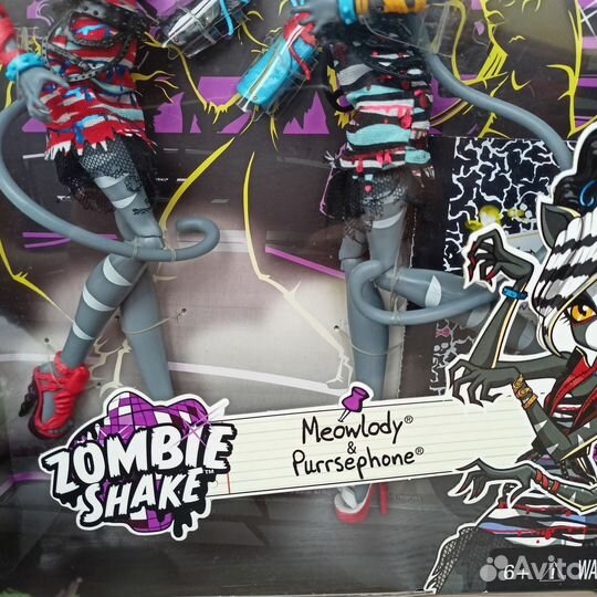 Куклы Монстер Хай Пурсифона и Мяулодия Зомби Шейк
