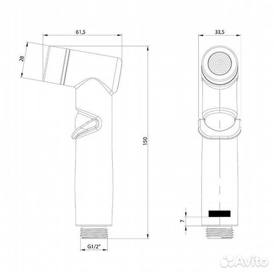 Гигиенический душ Lemark LM8140GM Графит