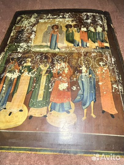 Икона старинная Покров