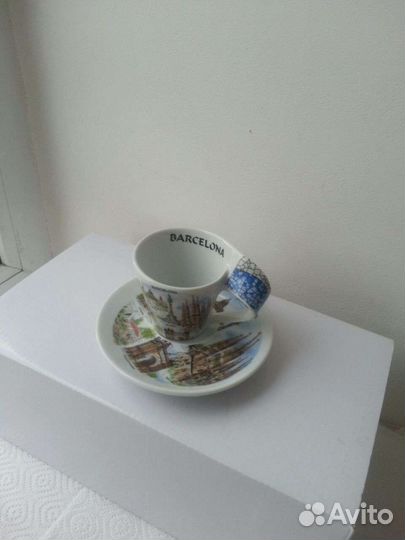 Чашка кофейная блюдце сувенир Испания
