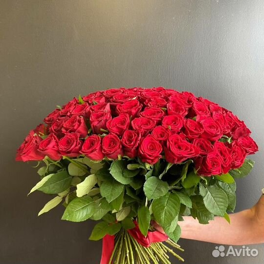 101 красная роза