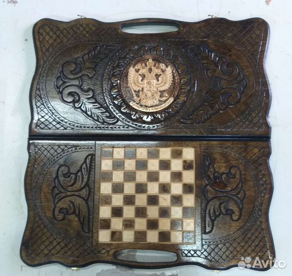 Шахматы нарды шашки ручной работы