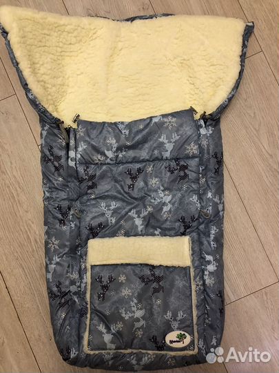 Конверт зимний в коляску на овчине