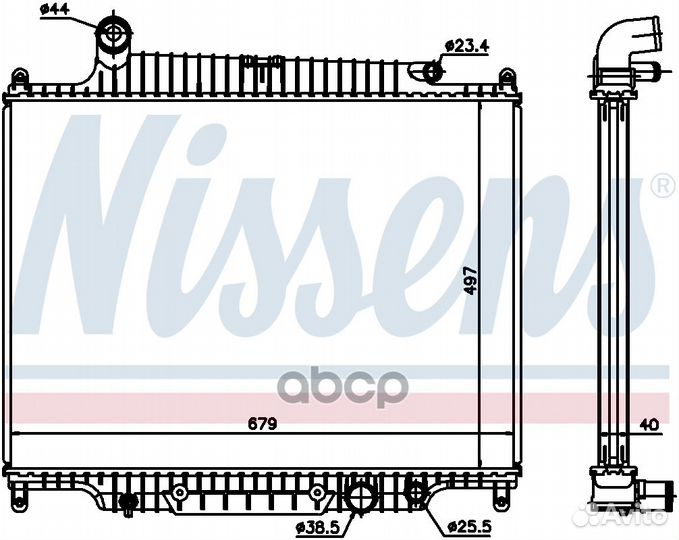 Радиатор range rover 2002 - 3.6 TD (+) 643222 N