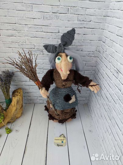 Домовушка, Баба Яга, вязаные игрушки, обереги