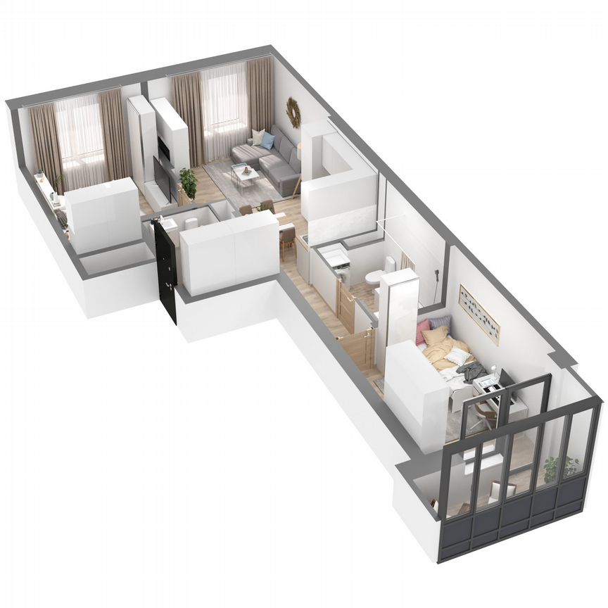 2-к. квартира, 56,2 м², 13/23 эт.