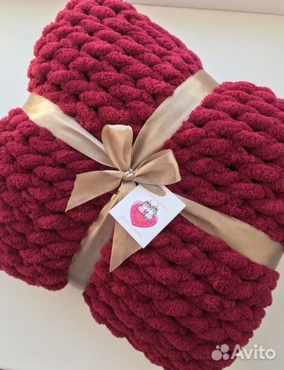 Плед детский вязаный ручная работа
