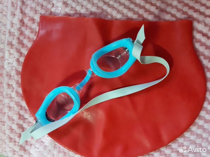 Шапочка для плавания, очки