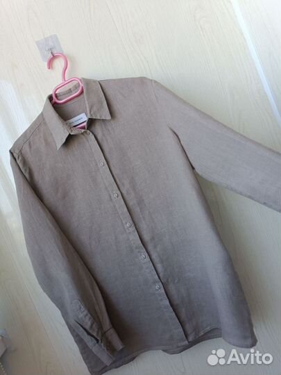 Рубашка льняная S