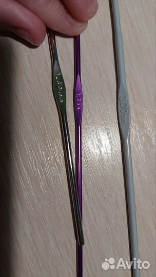 Крючки для вязания 3 мм, 2.5 мм, 1.3 мм