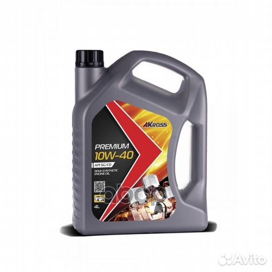 Моторное масло AKross 10W-40 Premium SG/CD 4 л
