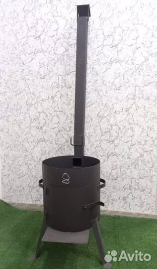 Печь пoд казан c трубой 8 литров
