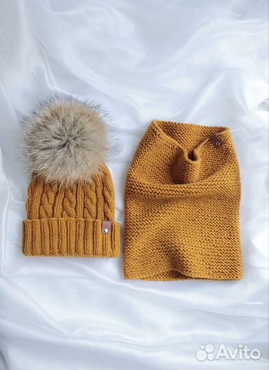 Комплект шапка, шарф