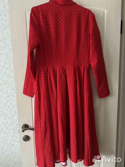Платье в горошек 46