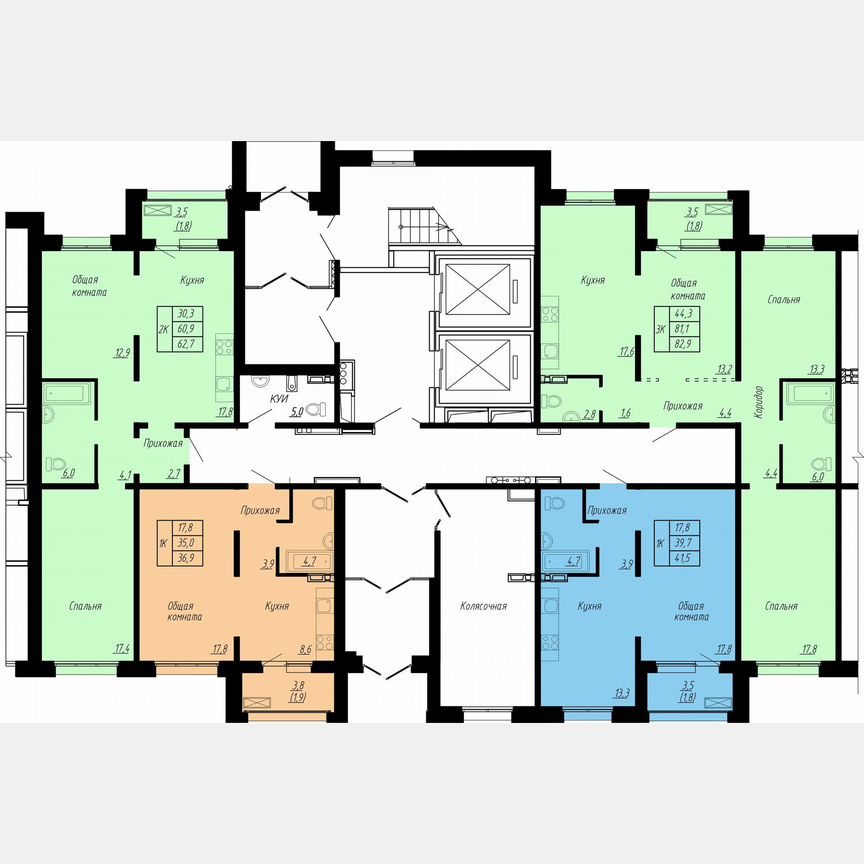 1-к. квартира, 36,9 м², 1/17 эт.