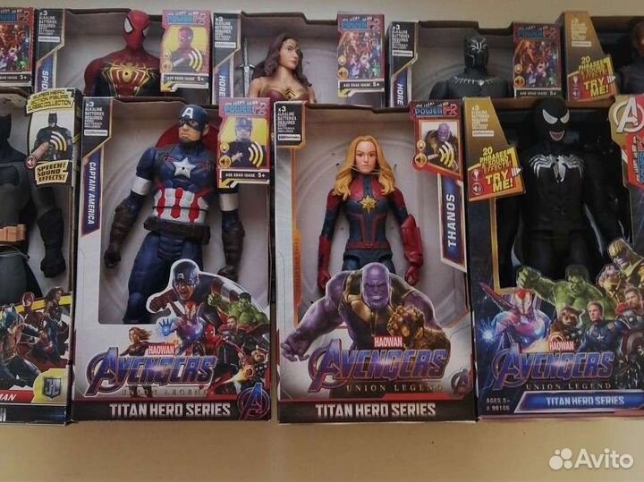 Фигурки супергероев: Мстители - 30см (звук, свет)