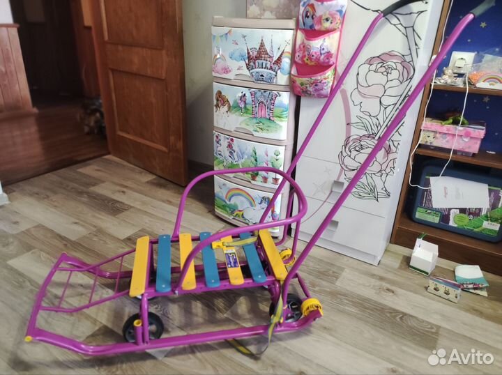 Детские санки с колесами