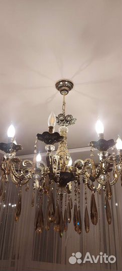 Люстра потолочная бу хрустальная