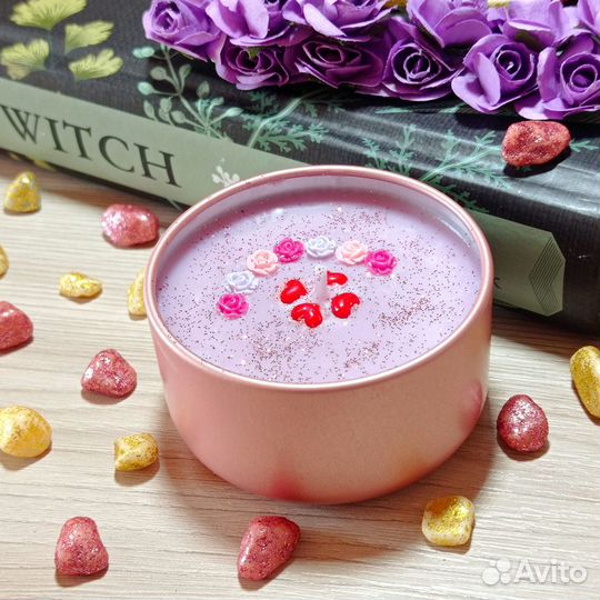 Ароматическая свеча ручной работы Слива и кашемир