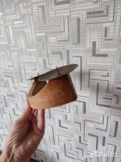 Подсвечник дерево и металл СССР