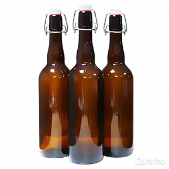 Бутылка с бугельной пробкой, (корич) 0,5 л