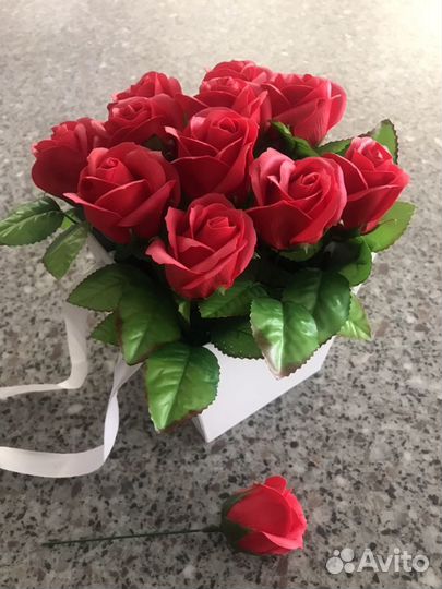 Букет из мыльных роз