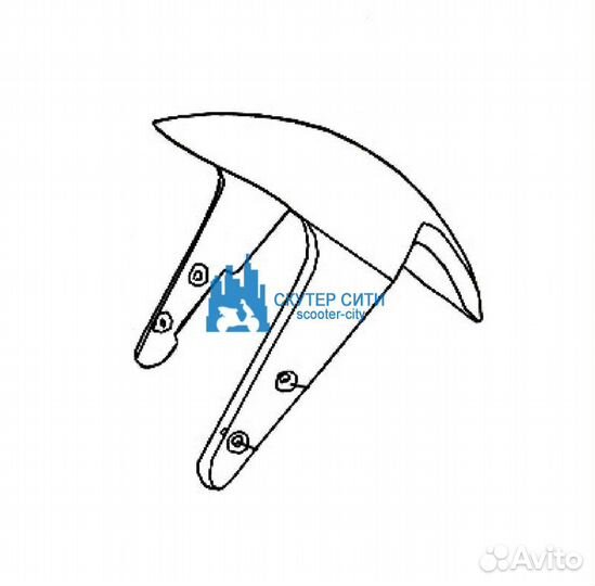 Крыло переднее красное Baltmotors Hiker 50/125 (Ар