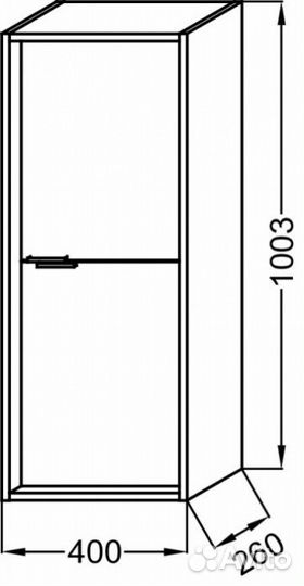 Пенал Jacob Delafon Vivienne EB1510 белый/белый глянцевый лак