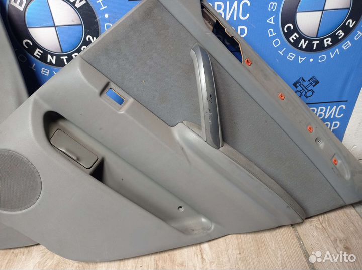 Дверные карты на BMW X5 E53 серые велюр