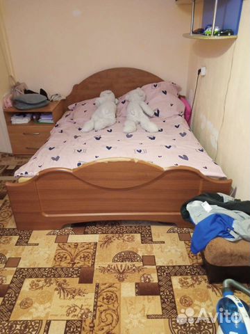 Двухспальная кровать бу с матрасам