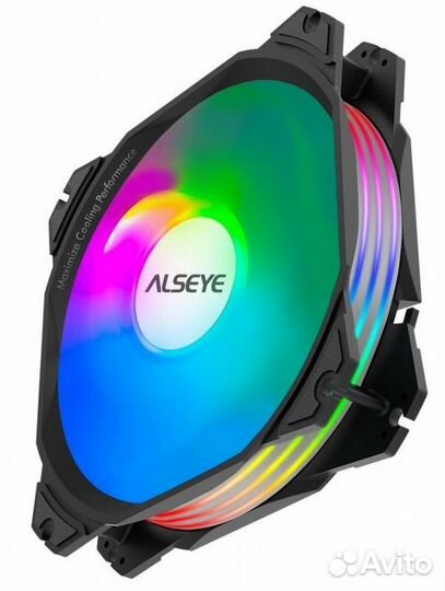 Вентилятор для корпуса alseye Black M120-PB RGB