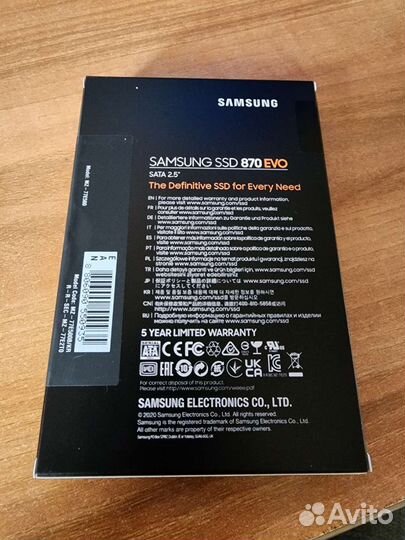 Ssd Samsung 870 evo 500gb новый