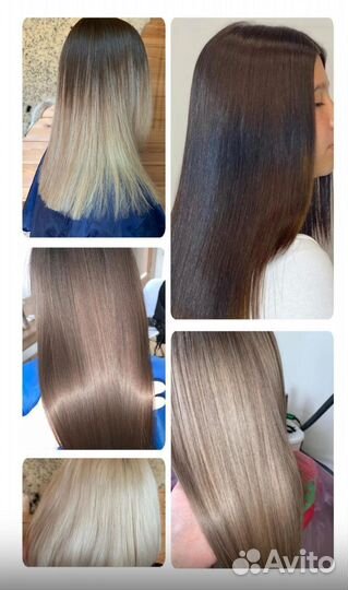 Кератиновое выпрямление ботокс волос нанопластика