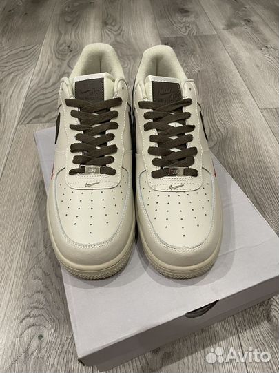 Кроссовки Nike Air Force 1 low 07 low white brown