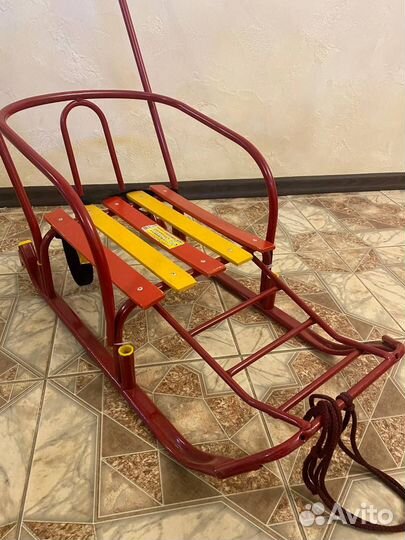Продам детские сани с колёсиками