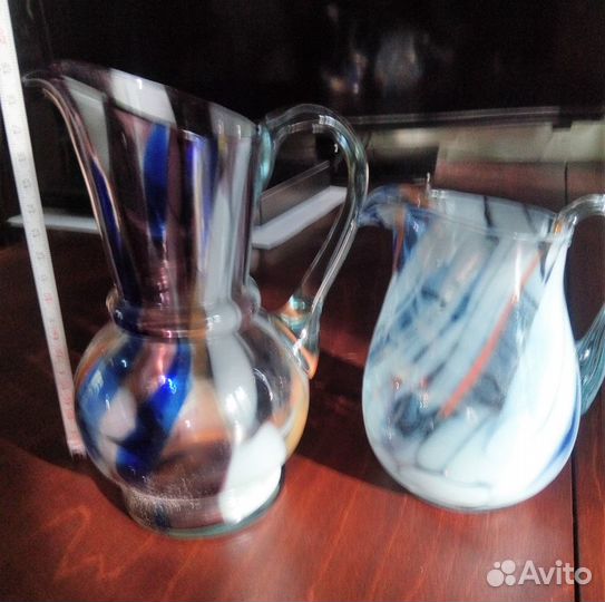 Молочники, Кувшинчики, винтаж 1960-е гг стекло