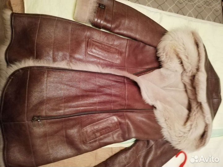 Женская кожаная дубленка