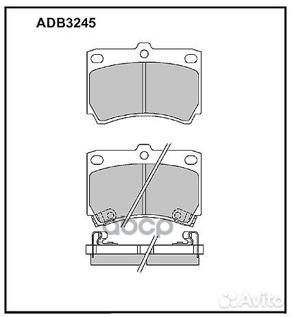 Колодки дисковые передние Mazda 1211.3 90-96/323